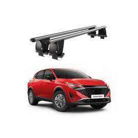 Bare transversale portbagaj auto aluminiu compatibile plafon neted Nissan Qashqai J12 2021-> argintii sau negre Cod: CB200101 Kit-101 - - Roveli
