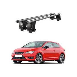 Bare transversale portbagaj auto aluminiu compatibile plafon neted Seat Leon 1P 2009-2013 argintii sau negre Cod: CB200101 Kit-103 - - Roveli