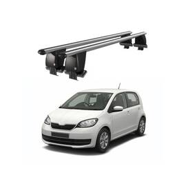 Bare transversale portbagaj auto aluminiu compatibile plafon neted Skoda Citigo 2012-> argintii sau negre Cod: CB200101 Kit-103 - - Roveli