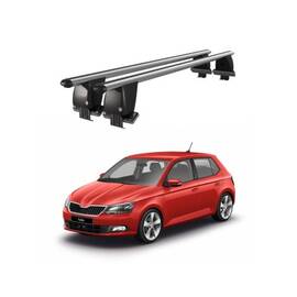 Bare transversale portbagaj auto aluminiu compatibile plafon neted Skoda Rapid NH1 Spaceback 2013-> argintii sau negre Cod: CB200101 Kit-109 - - Roveli