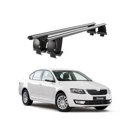 Bare transversale portbagaj auto aluminiu compatibile plafon neted Skoda Octavia III 5E 2013-> argintii sau negre Cod: CB200101 Kit-109 - - Roveli