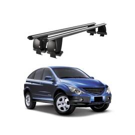 Bare transversale portbagaj auto aluminiu compatibile plafon neted SsangYong Actyon 2005-2010 argintii sau negre Cod: CB200101 Kit-102 - - Roveli