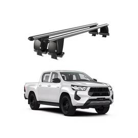 Bare transversale portbagaj auto aluminiu compatibile plafon neted Toyota Hilux AN30 2011-2015 argintii sau negre Cod: CB200101 Kit-108 - - Roveli