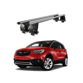 Bare transversale portbagaj auto aluminiu compatibile plafon neted Opel Crossland X 2017-2020 argintii sau negre Cod: CB200101 Kit-104 - - Roveli
