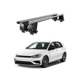 Bare transversale portbagaj auto aluminiu compatibile plafon neted Volkswagen Golf 7 5G 2012-2019 argintii sau negre Cod: CB200101 Kit-105 - - Roveli