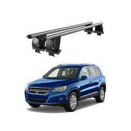 Bare transversale portbagaj auto aluminiu compatibile plafon neted Volkswagen Tiguan I 5N 2007-2011 argintii sau negre Cod: CB200101 Kit-101 - - Roveli