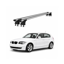 Set bare transversale aluminiu cu prindere in puncte fixe compatibile BMW Seria 1 E87 2004-2011 3/5 usi  negre sau argintii Cod: 120101 Kit 201 - - Roveli