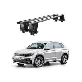 Bare transversale portbagaj auto aluminiu compatibile plafon neted Volkswagen Tiguan II AD1 R-Line 2016-> argintii sau negre Cod: CB200101 Kit-108 - - Roveli