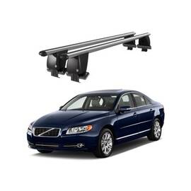 Bare transversale portbagaj auto aluminiu compatibile plafon neted Volvo S80 2006-2016 argintii sau negre Cod: CB200101 Kit-104 - - Roveli