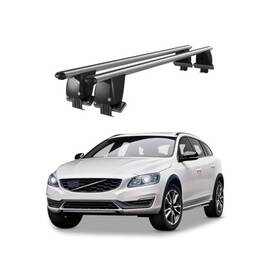 Bare transversale portbagaj auto aluminiu compatibile plafon neted Volvo V60 Cross Country 2011-2018 argintii sau negre Cod: CB200101 Kit-104 - - Roveli