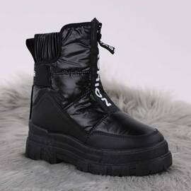 ​Cizme de zapada, din fas, imblanite, cu talpa groasa 2B7-BLACK, Culoare (12): Negru, Marime (12): 39 - - Roveli