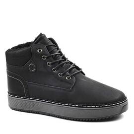 ​Bocanci barbatesti , imblaniti , potriviti stilului casual 723-BLACK, Culoare (12): Negru, Marime (12): 42 - - Roveli