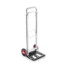 Carucior Transport Pliabil Humberg, Tip Roaba, Capacitate 90 kg, Otel Zincat, 2 Roti cu Ranforsare Metalica, Reglabil 71-108 cm, 41x40x108 cm, Negru Argintiu - - Roveli