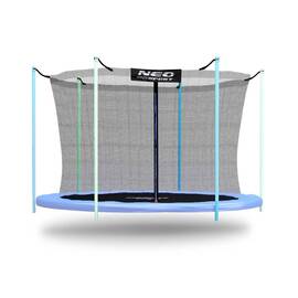 Plasa Protectie Interioara Trambulina Neo-Sport, 183 cm 6ft, 6 Stalpi, Polietilena Rezistenta, Inaltime 150 cm, Intrare Fermoar cu Cleme, Montaj Rapid, Accesoriu Trambulina Gradina, Negru - - Roveli