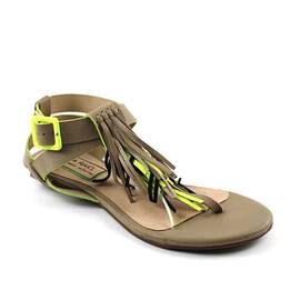 ​Sandale casual de dama , cu franjuri multicolori L03006-STONE - - Roveli