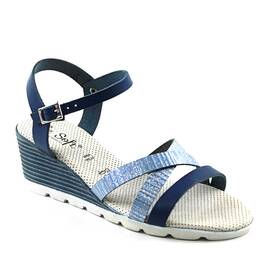 Sandale de dama cu bretele subtiri si talpa usoara 3504-BLUE - - Roveli