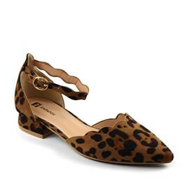 ​Pantofi casual de dama , cu bareta pe glezna 3401-LEOPARD - - Roveli