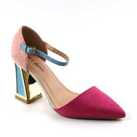 ​Pantofi de dama , cu toc stilizat , inalt MRQ3859-FUCHSIA, Culoare (12): FUCSIA/ROZ/BLEU, Marime (12): 37 - - Roveli