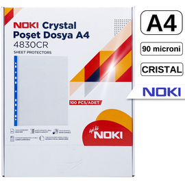 File protectie cristal, 90 microni, 100 buc/set, A4, NOKI - - Roveli