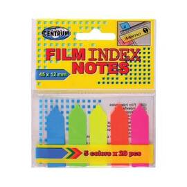 Index autoadeziv plastic SAGEATA, 45 x 12 mm, 5 culori/set, CENTRUM - - Roveli