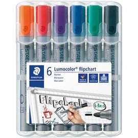 Marker flipchart STAEDTLER, 6 culori/set - - Roveli
