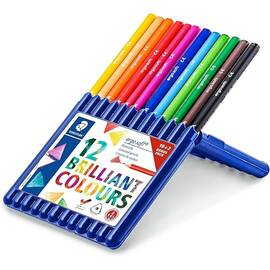 Creioane colorate STAEDTLER Ergo Soft, cutie plastic, 12 culori/set - - Roveli