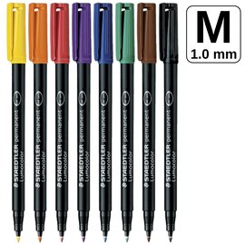 Marker permanent 1.0 mm, STAEDTLER Lumocolor M, Culoare (230): Albastru - - Roveli
