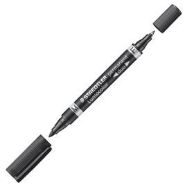 Marker permanent cu 2 capete, STAEDTLER Lumocolor, Culoare (230): Negru - - Roveli