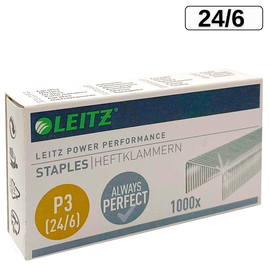 Capse 24/6, 1000 buc/cutie, LEITZ Power Performance - - Roveli