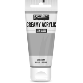 Culoare acrilica creamy semi-gloss, 60 ml, PENTART, Culoare (230): Light Gray - - Roveli