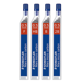 Mine creion mecanic 0.5 mm, 12 buc/set, STAEDTLER Mars Micro Carbon, Duritate mina (230): HB - - Roveli