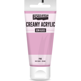 Culoare acrilica creamy semi-gloss, 60 ml, PENTART, Culoare (230): Pink - - Roveli