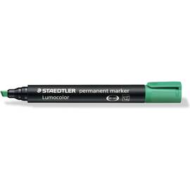 Marker permanent cu varf tesit, STAEDTLER Lumocolor, Culoare (230): Verde - - Roveli