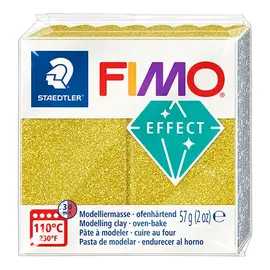 Lut polimeric Fimo Effect pentru modelaj 57g Gold Glitter STH-8010-112 - - Roveli