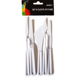 Set cutite plastic pentru pictura 5 buc/set ATELIER - - Roveli