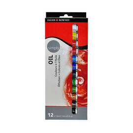 Culori ulei, 12 ml, 12 culori/set, DALER ROWNEY Simply - - Roveli