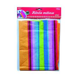 Set Hartie matase culori vii, 10 coli/10 culori, DACO - - Roveli