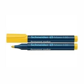 Marker permanent cu varf rotund, SCHNEIDER Maxx 130, Culoare (230): Galben - - Roveli