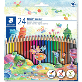 Creioane colorate STAEDTLER Noris, triunghiulare, 24 culori/set - - Roveli