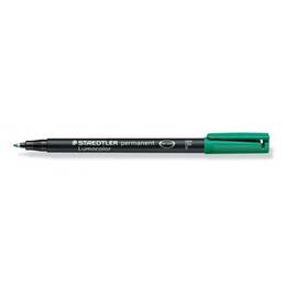 Marker permanent 0.6 mm, STAEDTLER Lumocolor F, Culoare (230): Verde - - Roveli