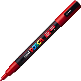 Marker Uni PC-3M Posca 0.9-1.3 mm Rosu - - Roveli