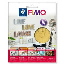 Fimo foite metal auriu 14X14, 10 buc/set STH-8781-11 - - Roveli