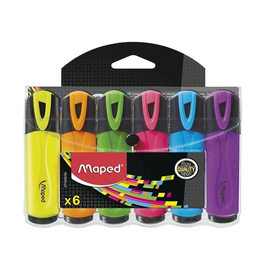 Textmarker MAPED Fluo Peps Classic, 6 buc/set - - Roveli