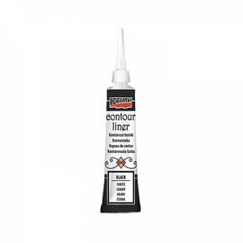 Contur liner 3D acrilic negru, 20 ml Pentart P2463 - - Roveli
