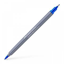 Marker Solubil cu 2 Capete, FABER-CASTELL Goldfaber Aqua, Culoare (230): Albastru Phtalo - - Roveli