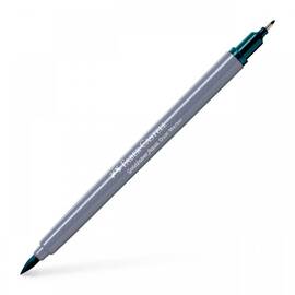 Marker Solubil cu 2 Capete, FABER-CASTELL Goldfaber Aqua, Culoare (230): Verde cobalt intens - - Roveli