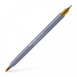 Marker Solubil cu 2 Capete, FABER-CASTELL Goldfaber Aqua, Culoare (230): Verde ocru - - Roveli