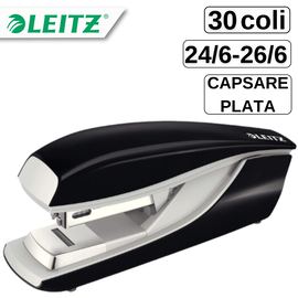 Capsator 30 coli, capsare plata, LEITZ NeXXt 5505, Culoare (230): Negru - - Roveli