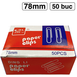 Agrafe birou 78mm, 50 buc/cutie, DING LI - - Roveli