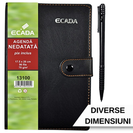 Agenda nedatata cu pix, ECADA, Diverse Dimensiuni - - Roveli